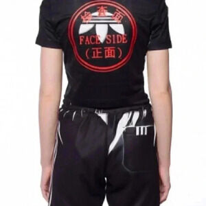 NWT Adidas x Alexander Wang black crew neck streetwear short sleeve crop top L